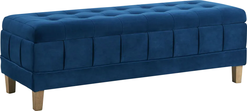 Staffordshire Navy Storage Ottoman