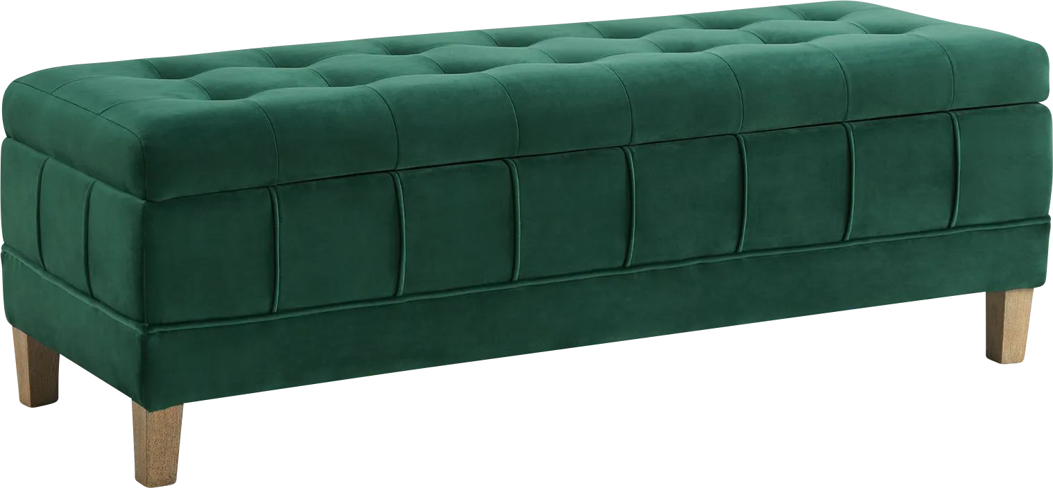 Staffordshire Emerald Storage Ottoman