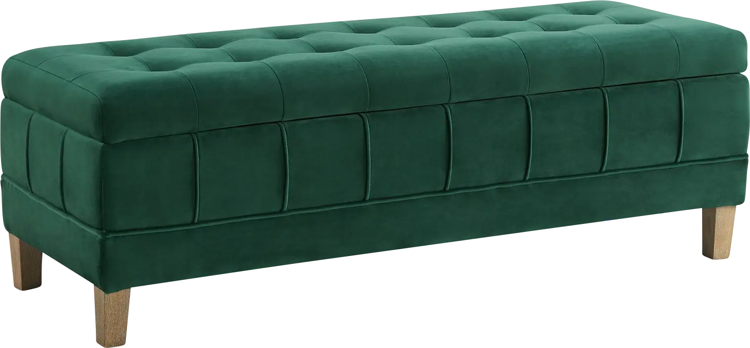 Staffordshire Emerald Storage Ottoman