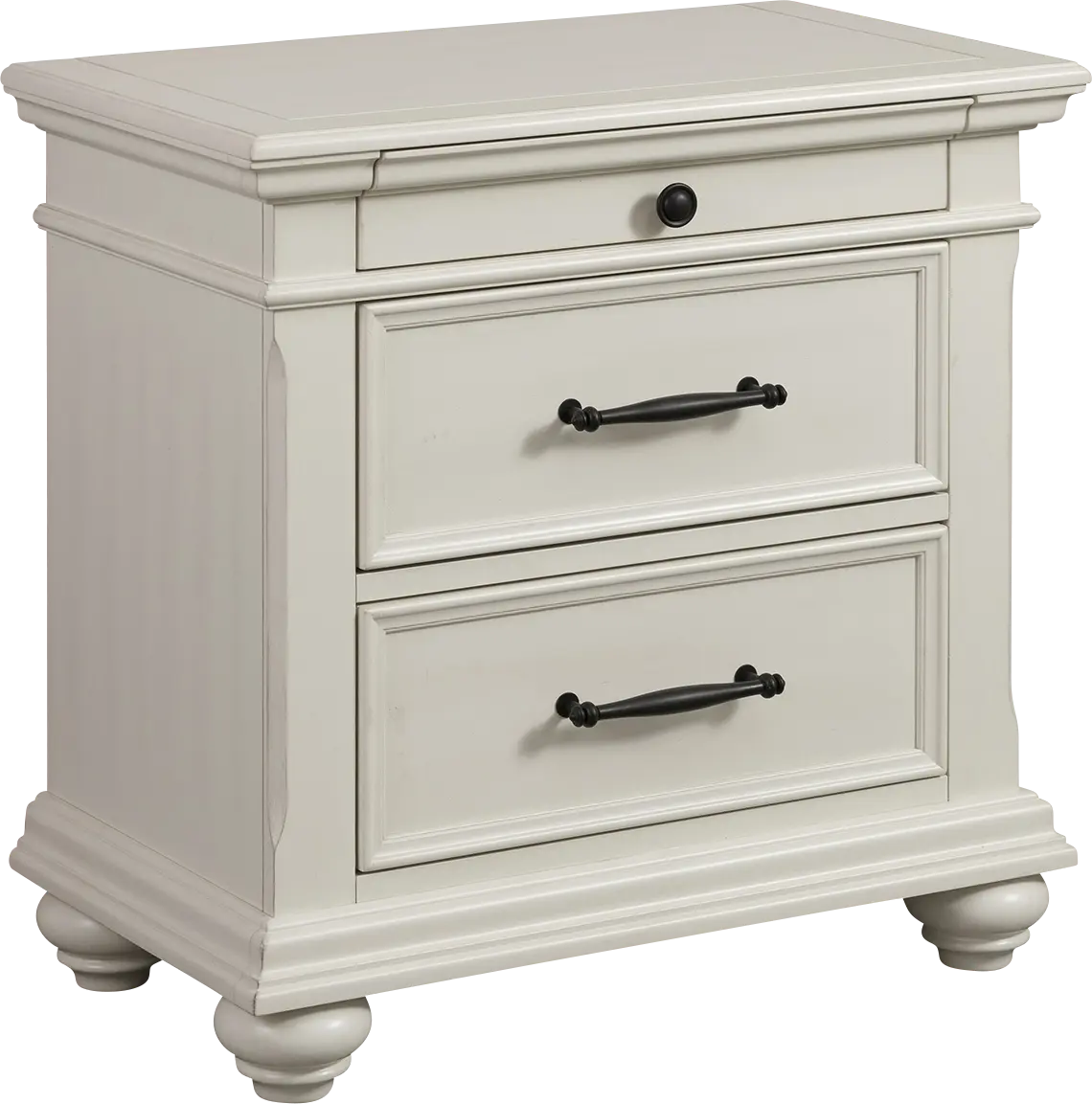 Goodpasture White Nightstand with USB