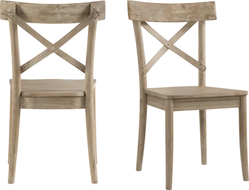 Adwolfe Natural Side Chair Set of 2