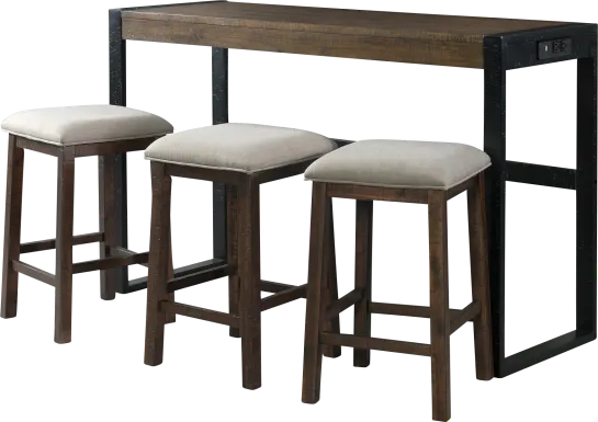 Knobdale Brown Bar Table Set