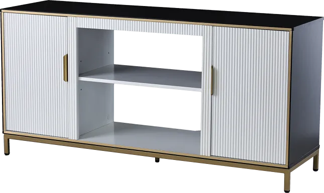 Rascher White 54 in. Console