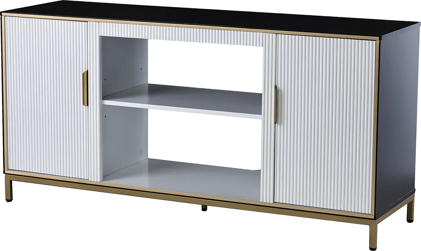Rascher White 54 in. Console