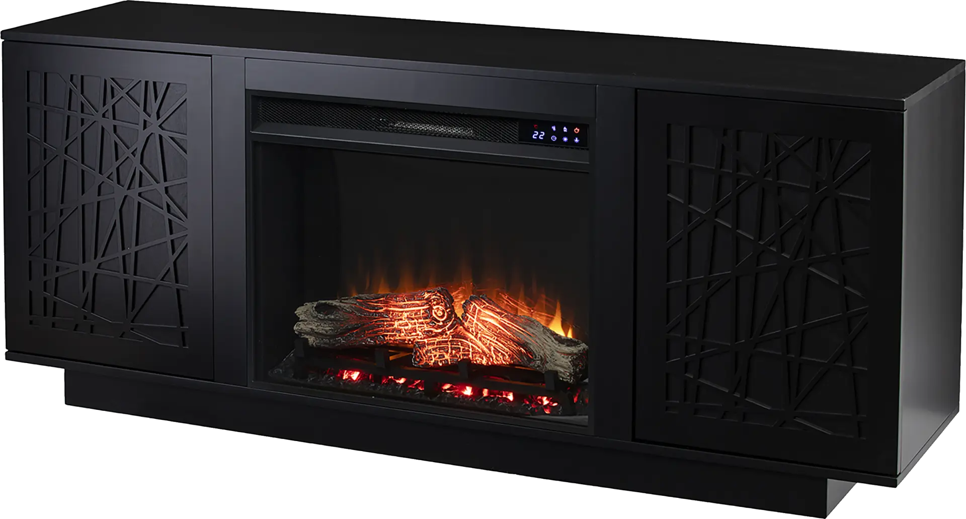 Cannonwolde IV Black 60 in. Console, With Touch Panel Electric Fireplace