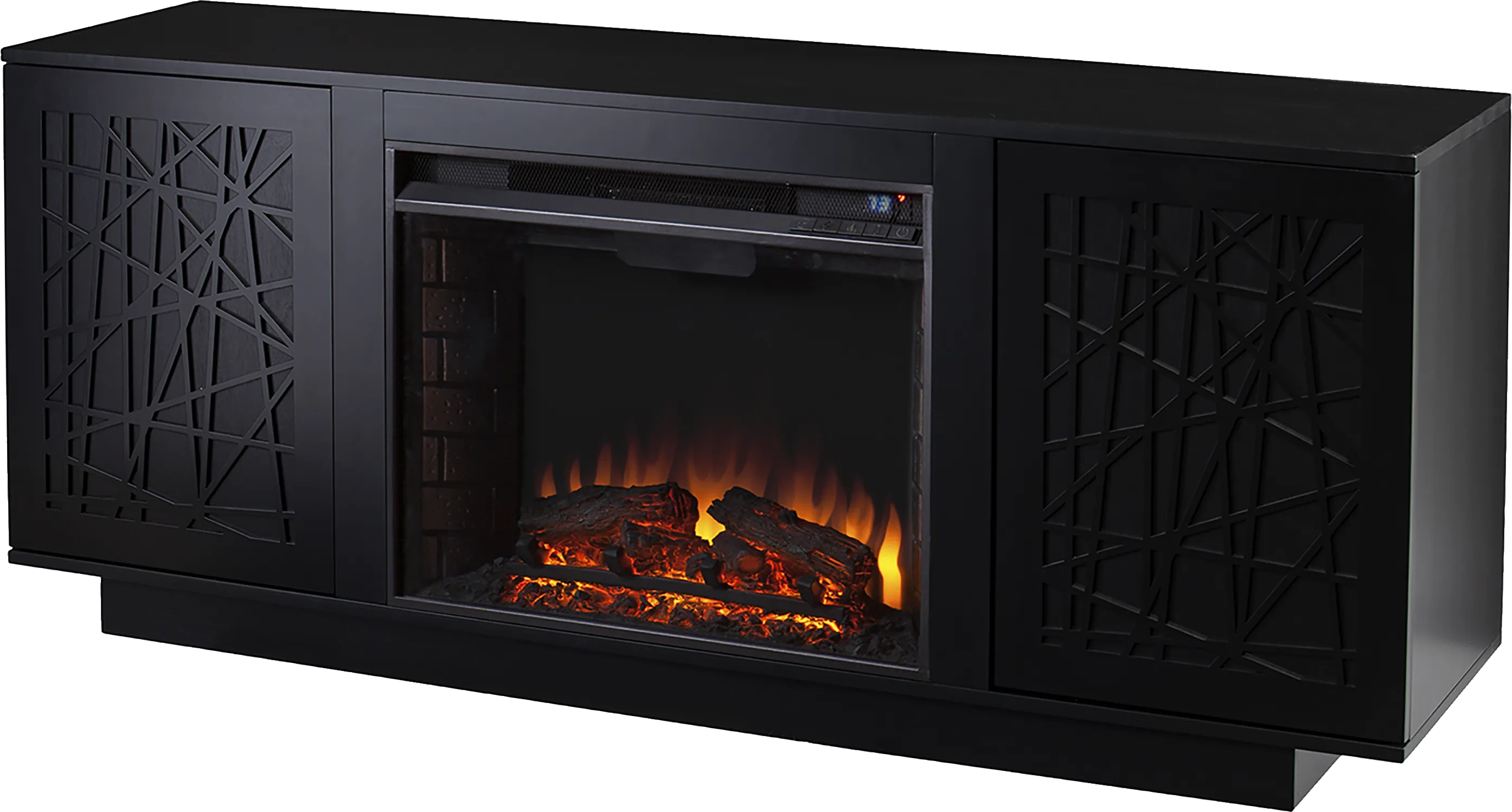 Cannonwolde II Black 60 in. Console, With Electric Fireplace - Thumbnail - Image 1