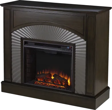 Edmarie II Brown 45 in. Console, With Electric Fireplace