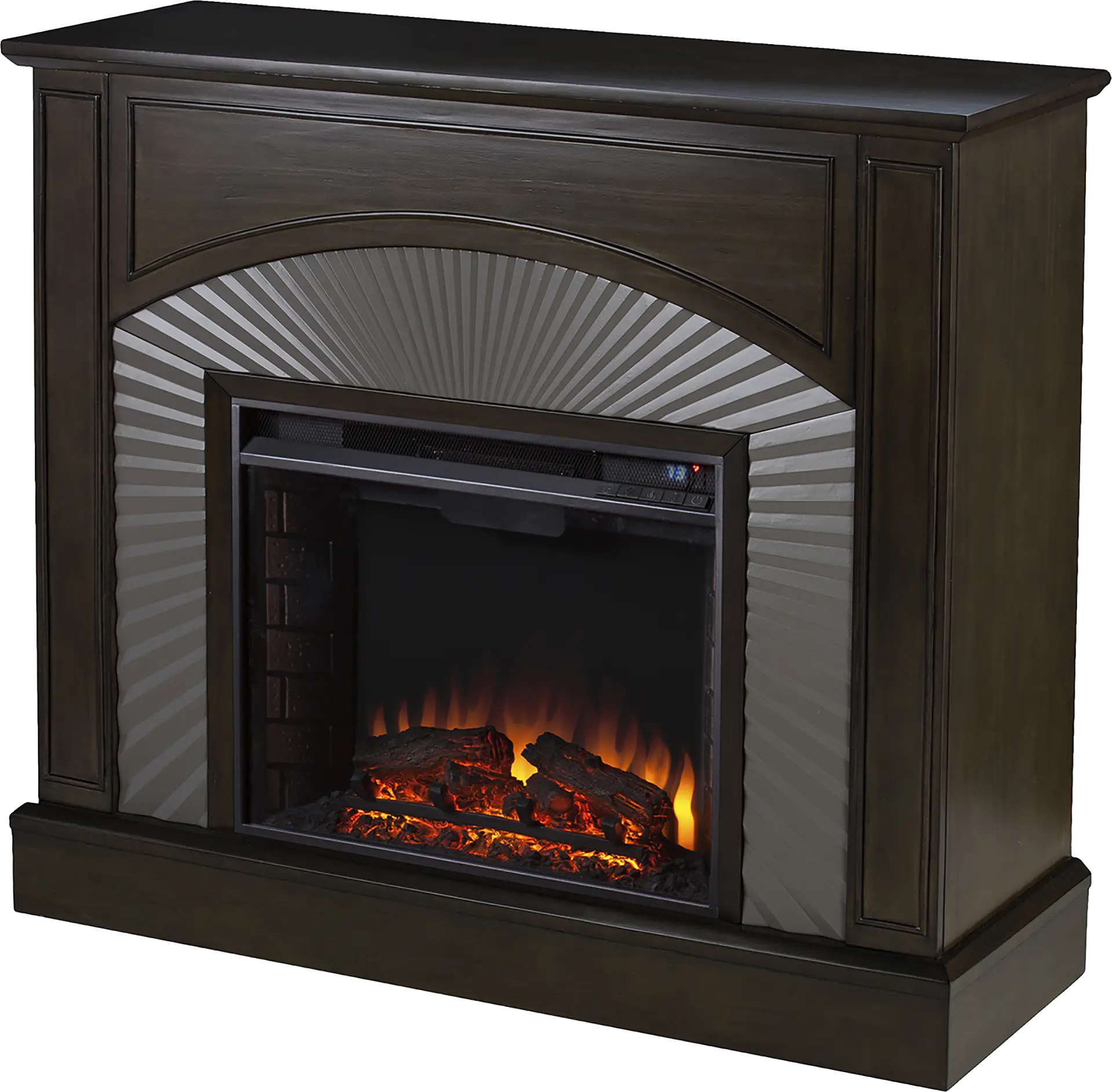 Edmarie II Brown 45 in. Console, With Electric Fireplace