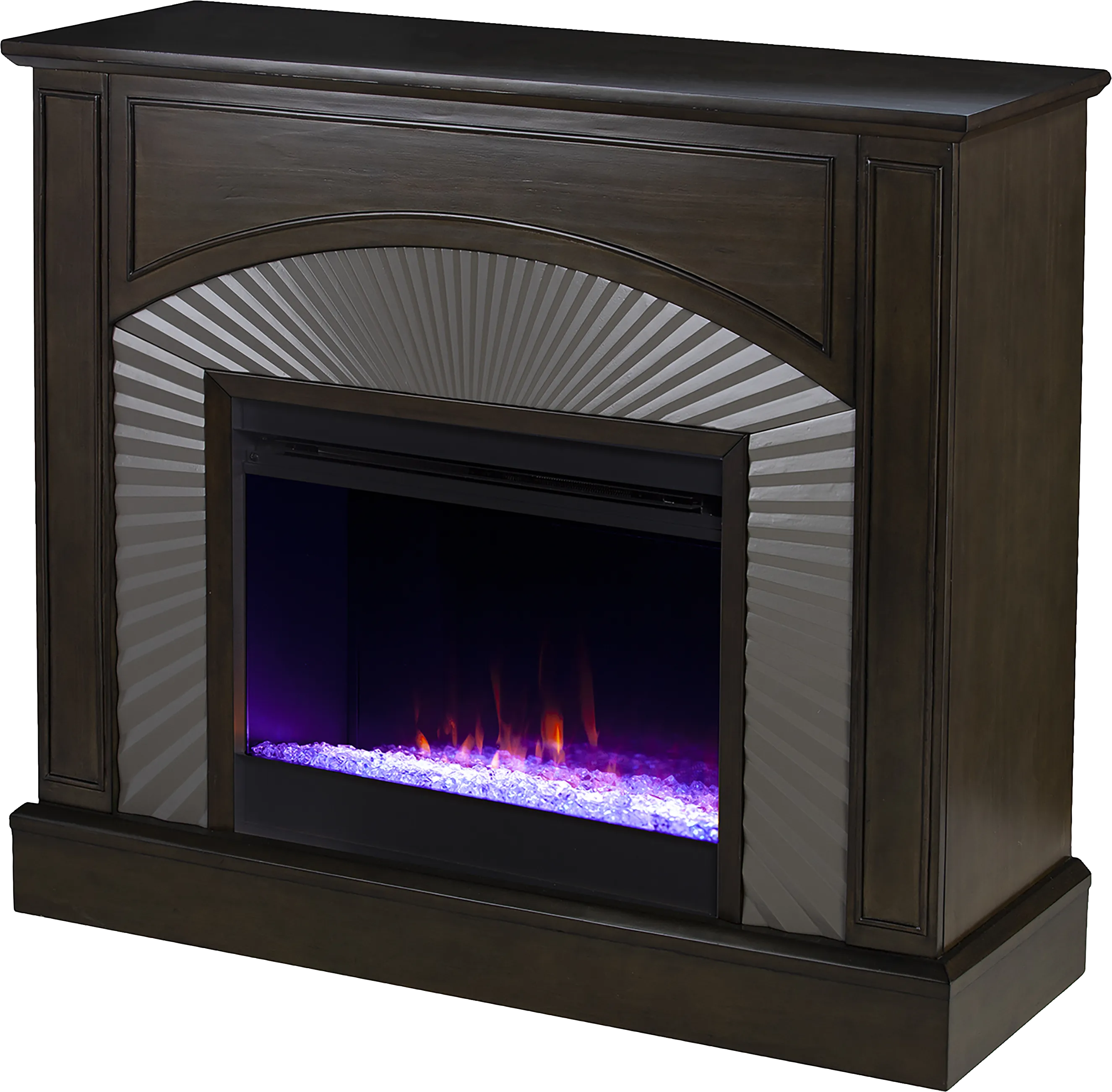 Edmarie I Brown 45 in. Console, With Color Changing Electric Fireplace - Thumbnail - Image 1