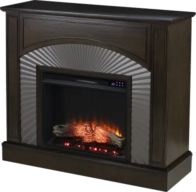 Edmarie IV Brown 45 in. Console, With Touch Panel Electric Fireplace