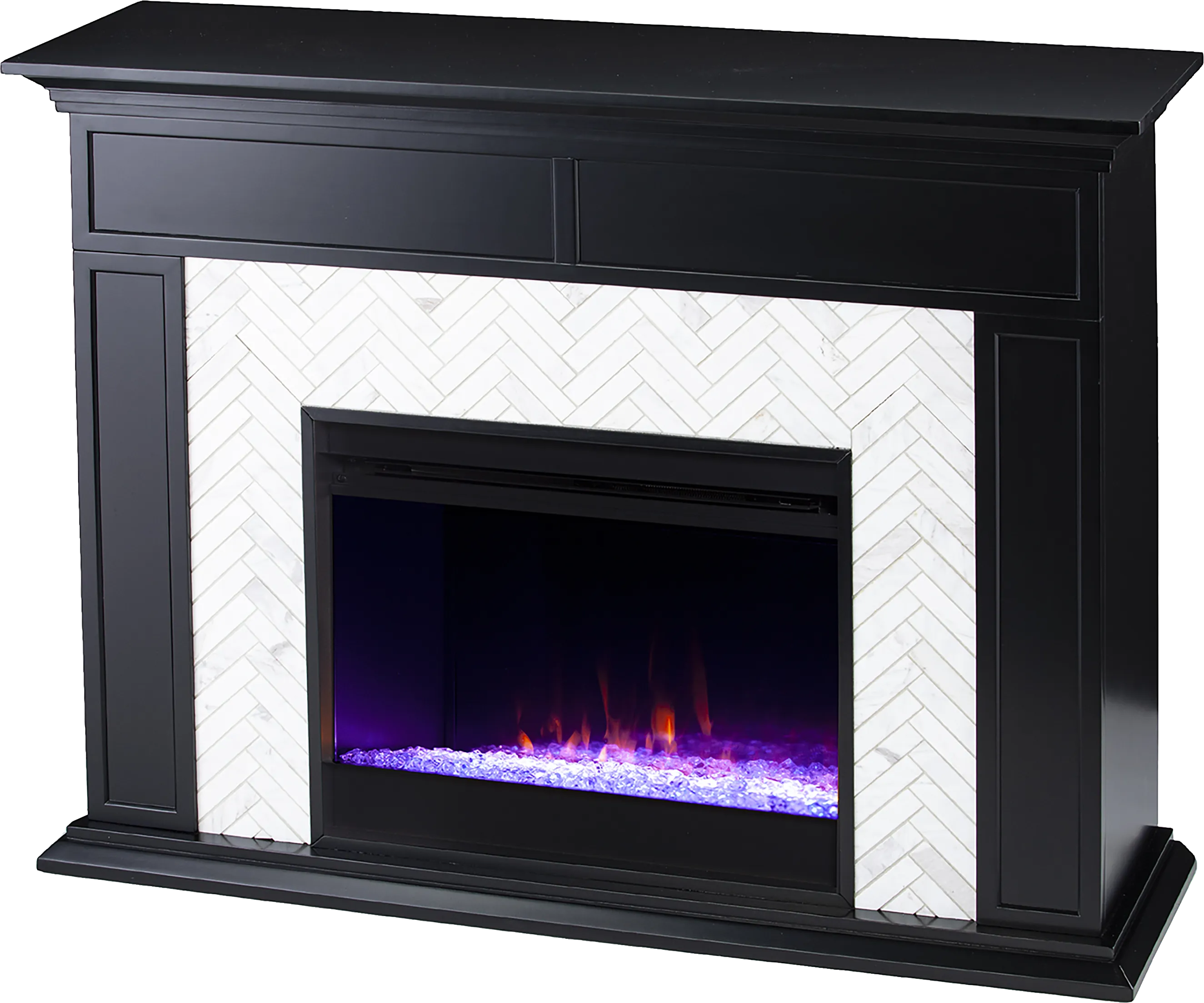 Tronewood I Black 50 in. Console, With Color Changing Electric Fireplace - Thumbnail - Image 1