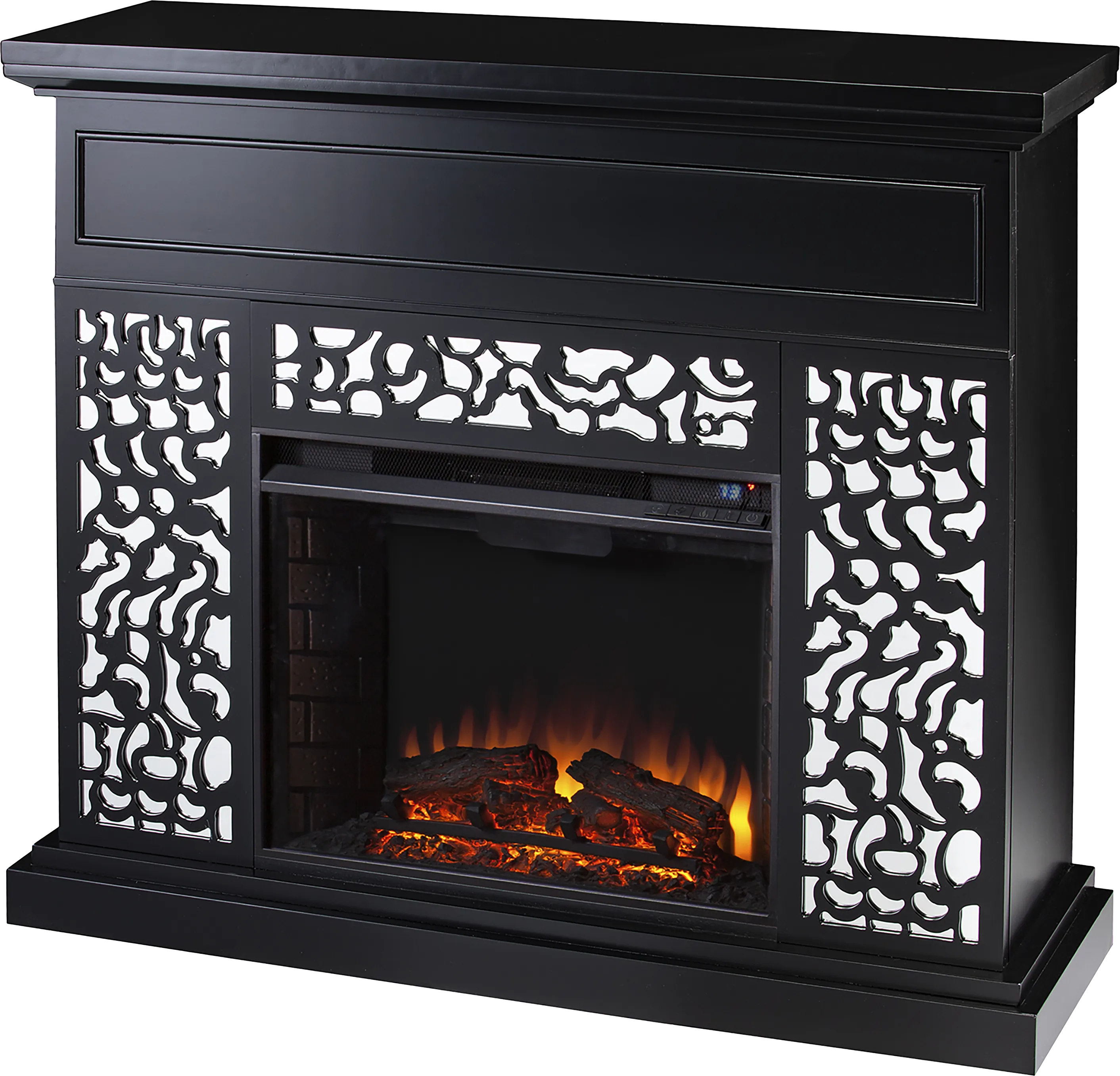 Ennismore II Black 45 in. Console, With Electric Fireplace - Thumbnail - Image 1