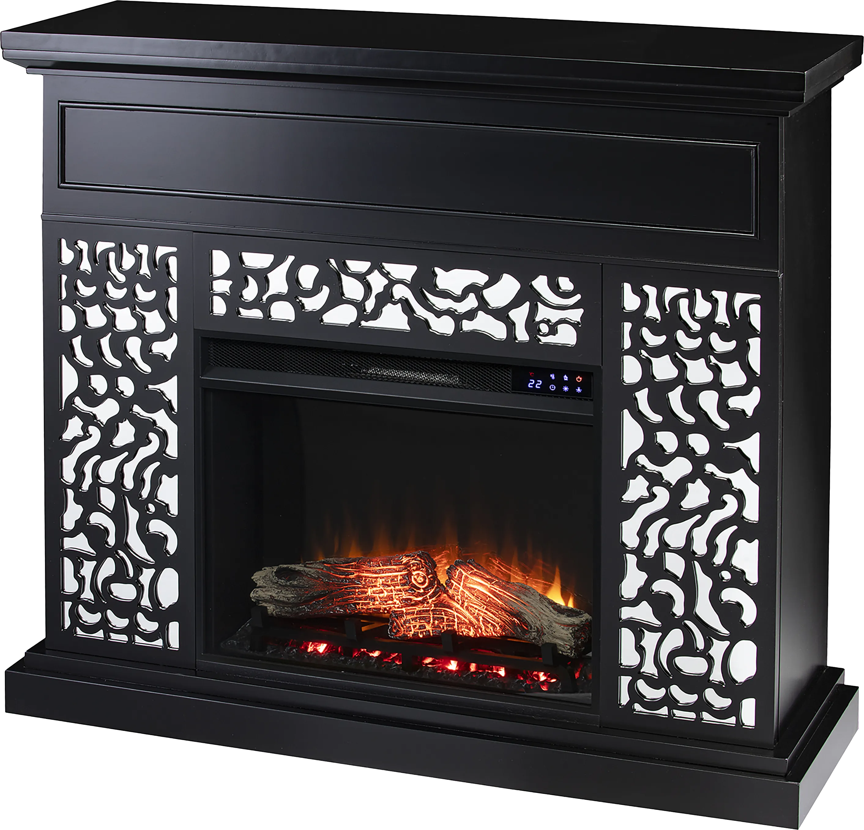 Ennismore IV Black 45 in. Console, With Touch Panel Electric Fireplace