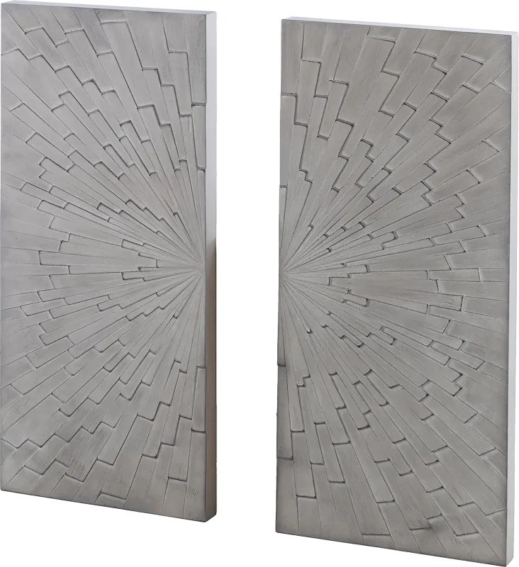 Bensley Gray Wall Panel, Set of 2