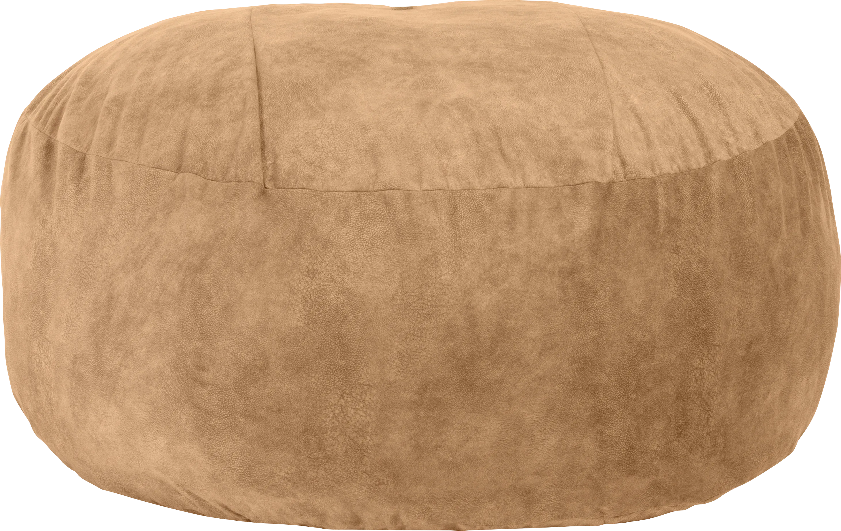 Kids Aniline I Tan Bean Bag Chair - Thumbnail - Image 1