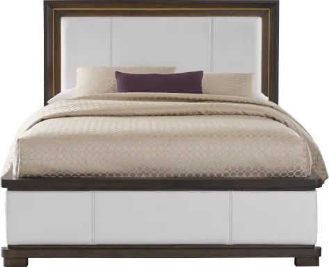 Elko Falls White 3 Pc Queen Upholstered Bed