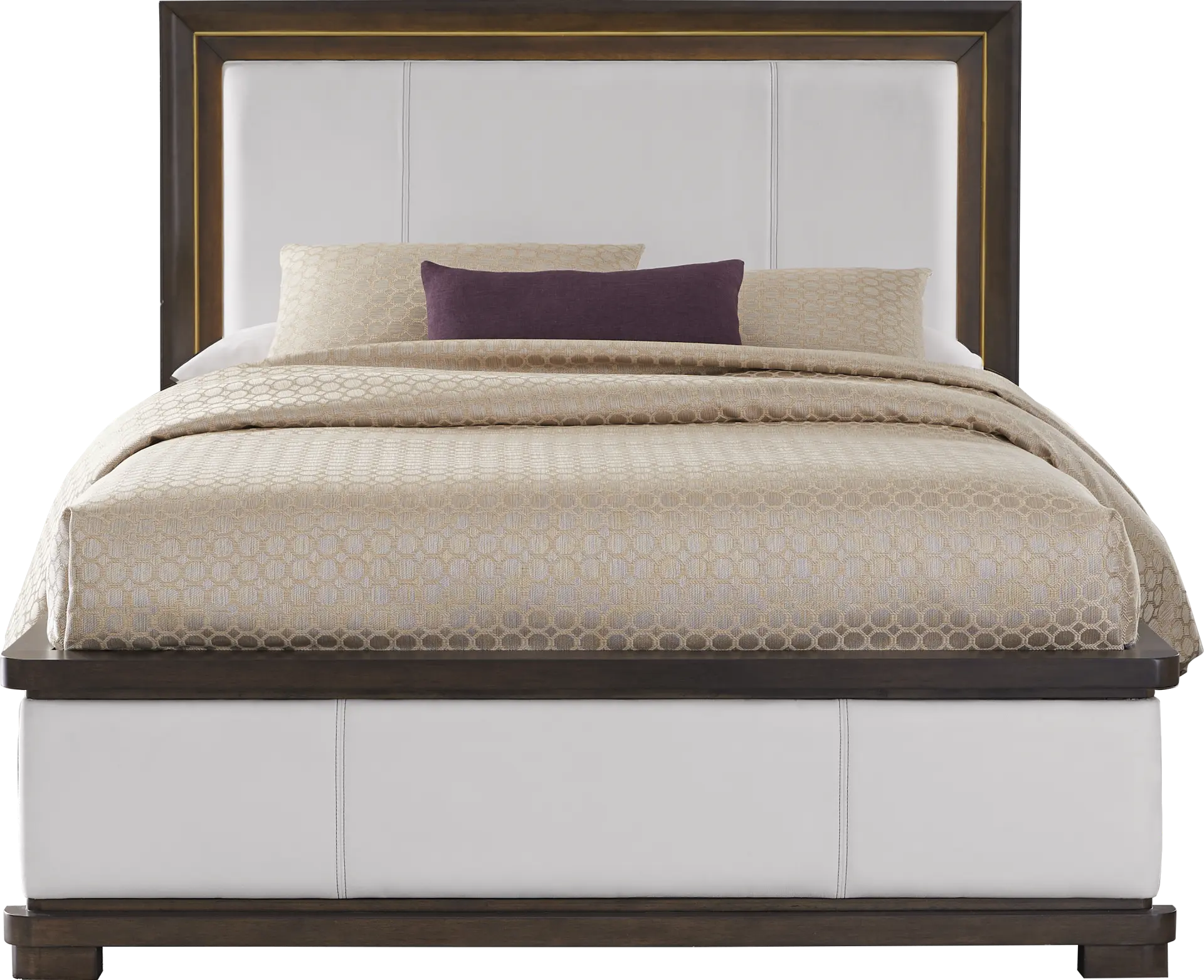 Elko Falls White 3 Pc King Upholstered Bed