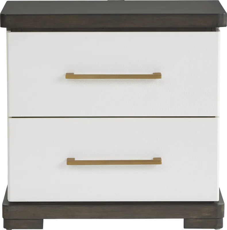Elko Falls White Nightstand