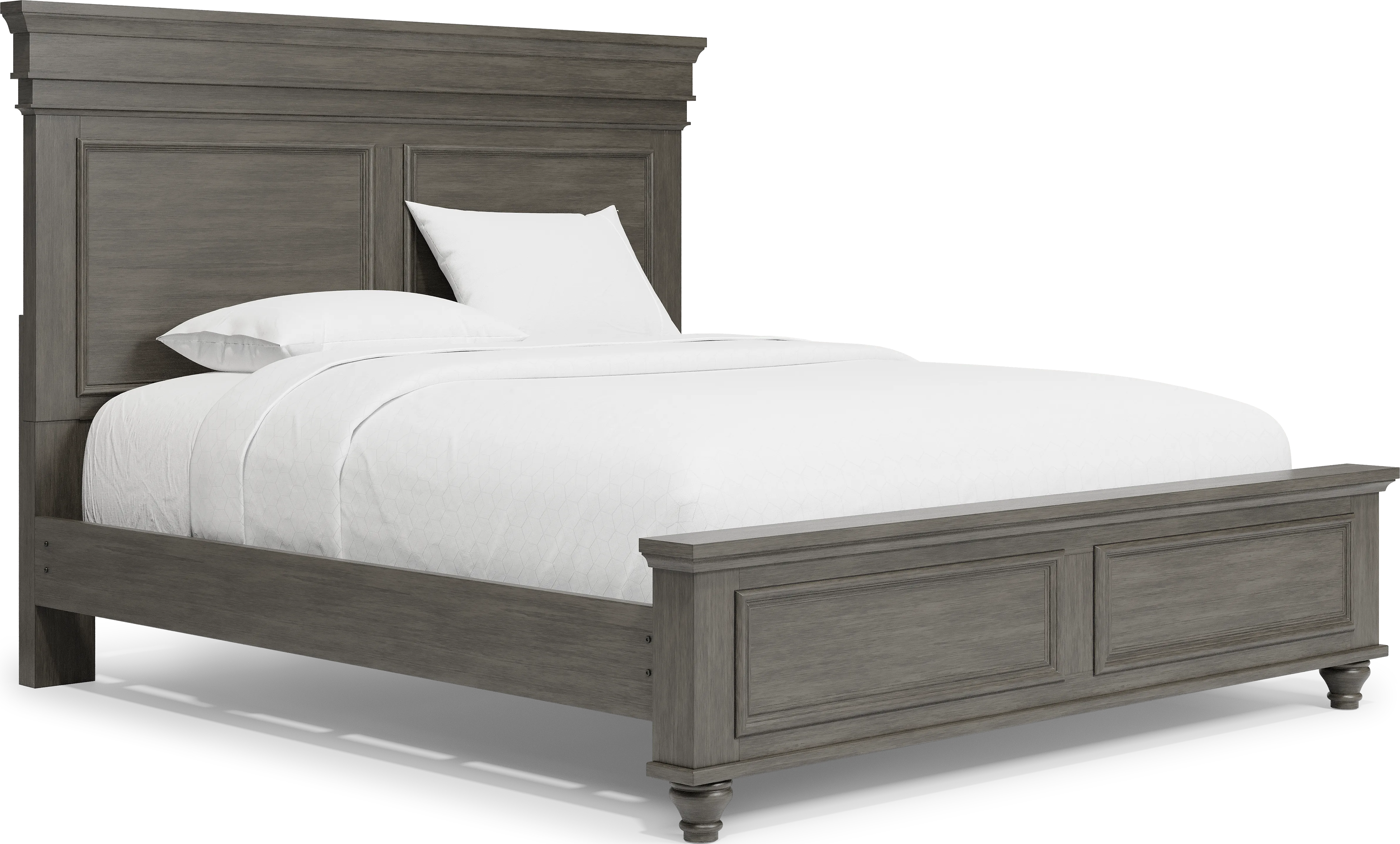 Lake Town Gray 3 Pc King Panel Bed - Thumbnail - Image 1