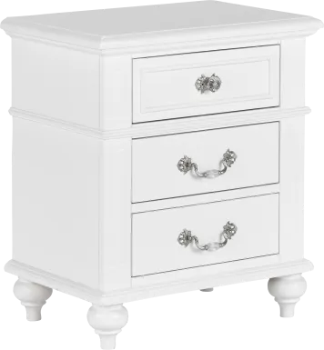 Roseton White Nighstand