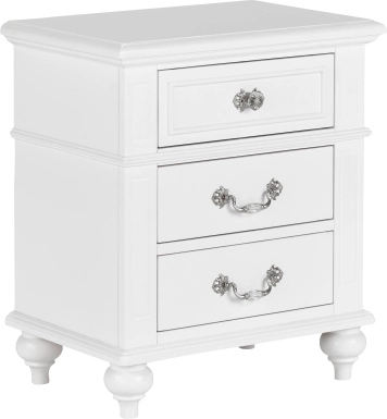 Roseton White Nighstand