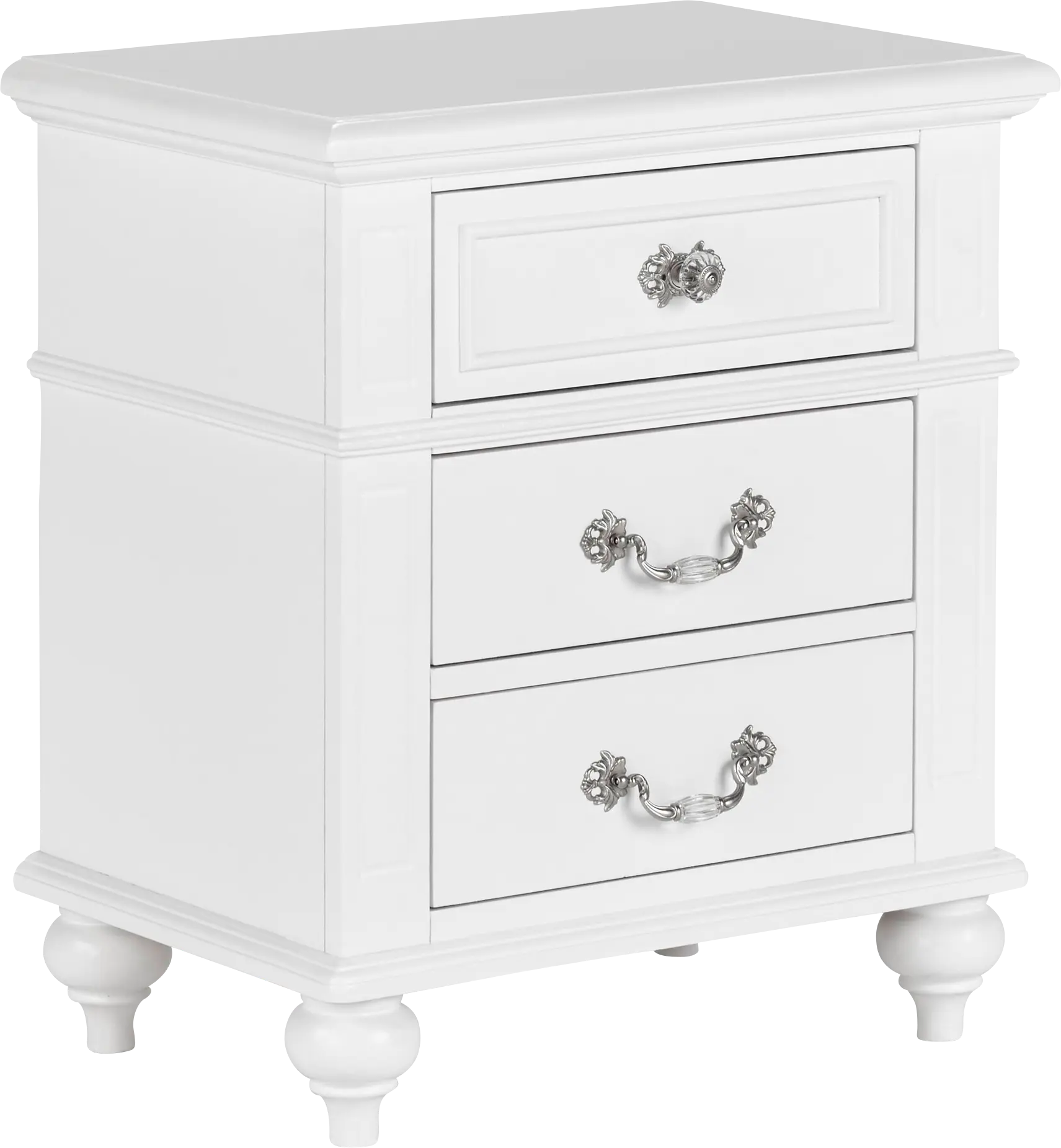 Roseton White Nighstand