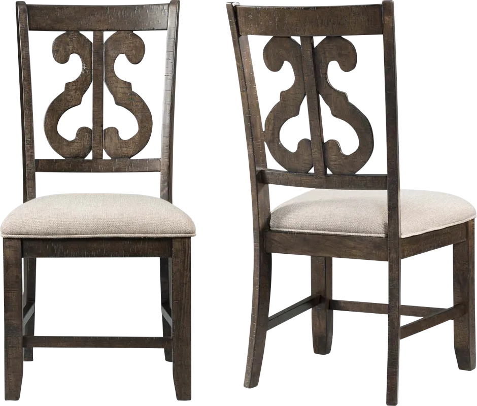 Foalgarth Brown Side Chair Set