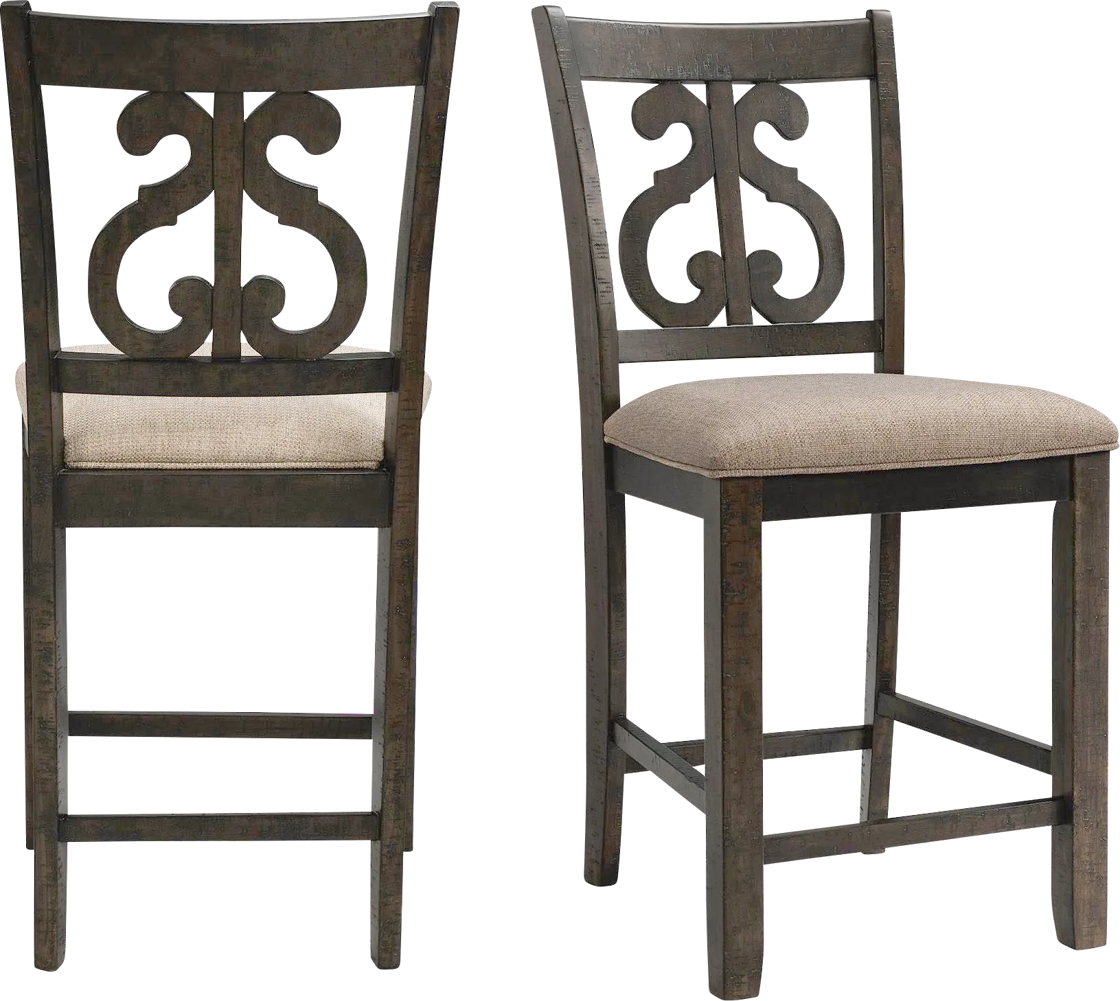 Galberry Brown Counter Side Chair Set