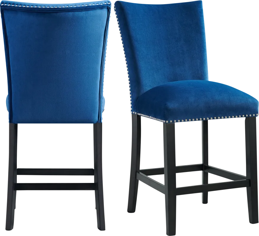 Kimlie Blue Counter Height Chair Set