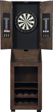 Palmeston Brown Dartboard Cabinet