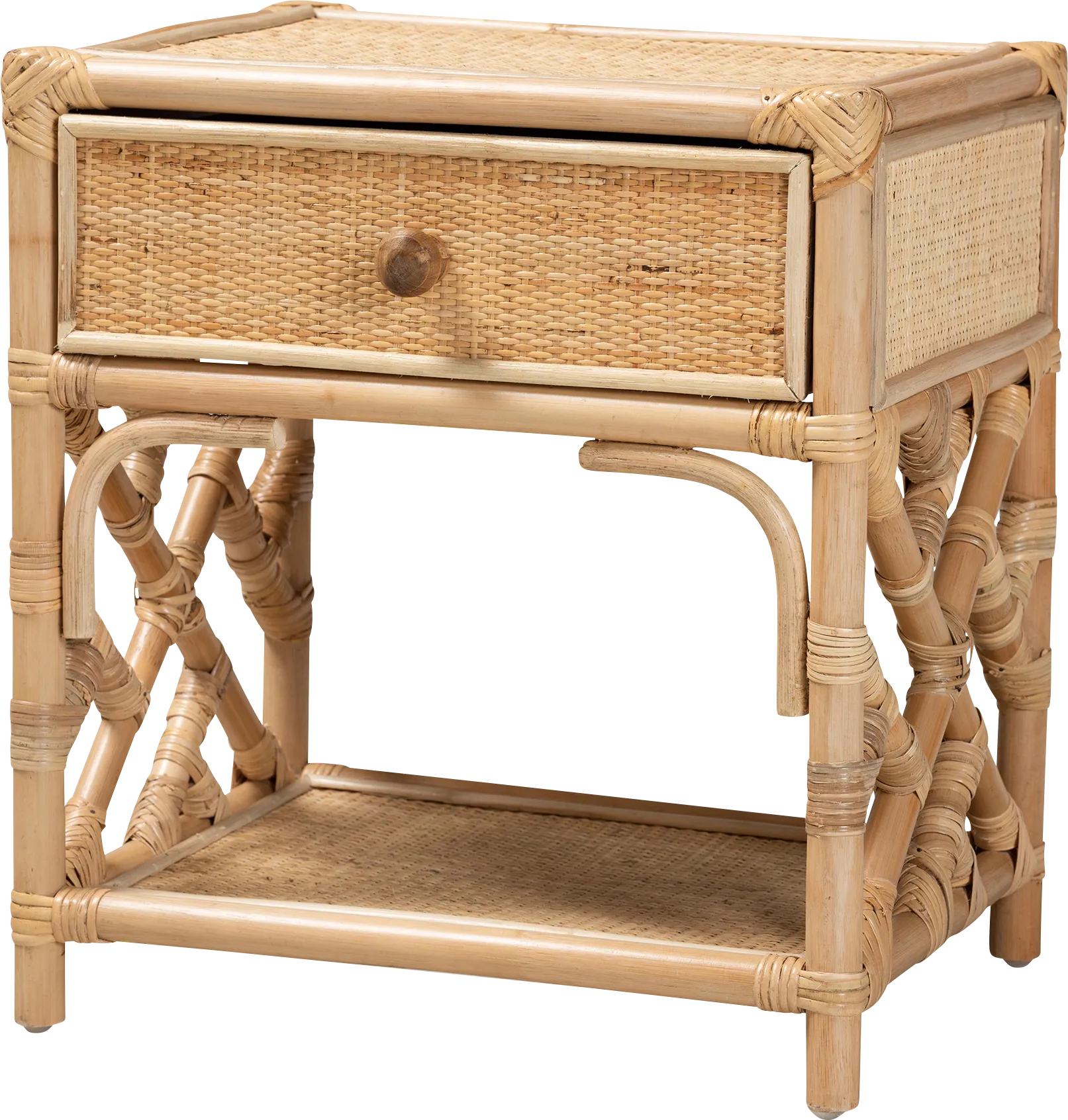 Shenela Brown Nightstand - Image 1