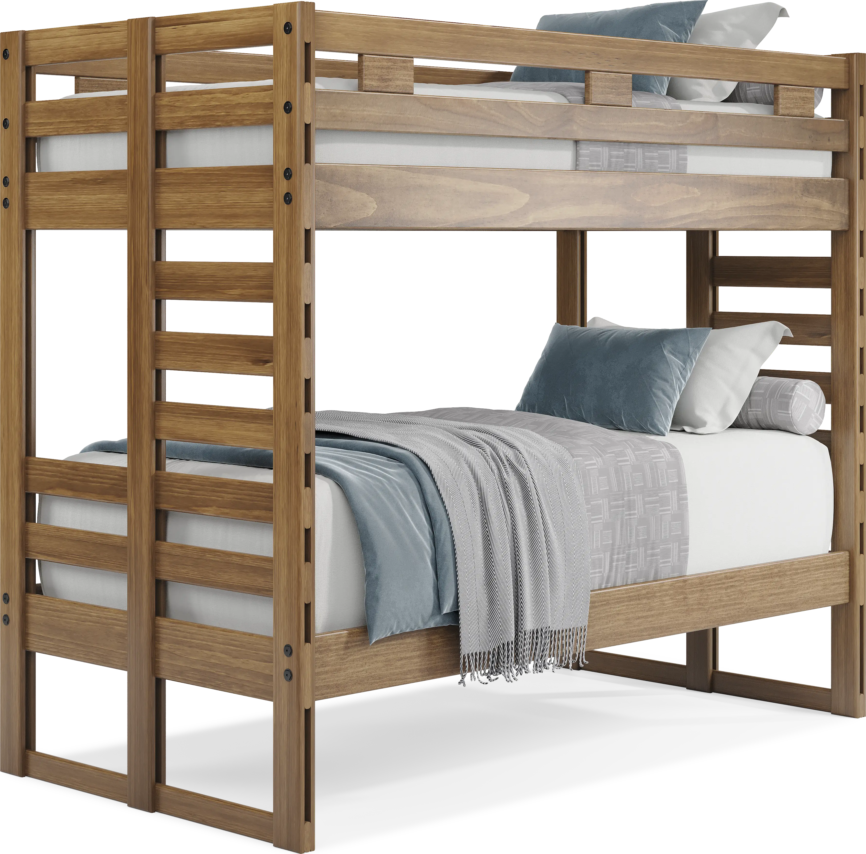 Kids Creekside 2.0 Chestnut Twin/Twin Bunk Bed - Thumbnail - Image 1