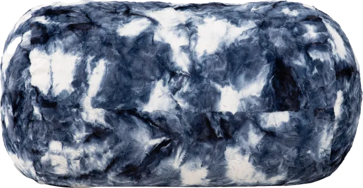 Kids Breun Blue White Bean Bag Lounger