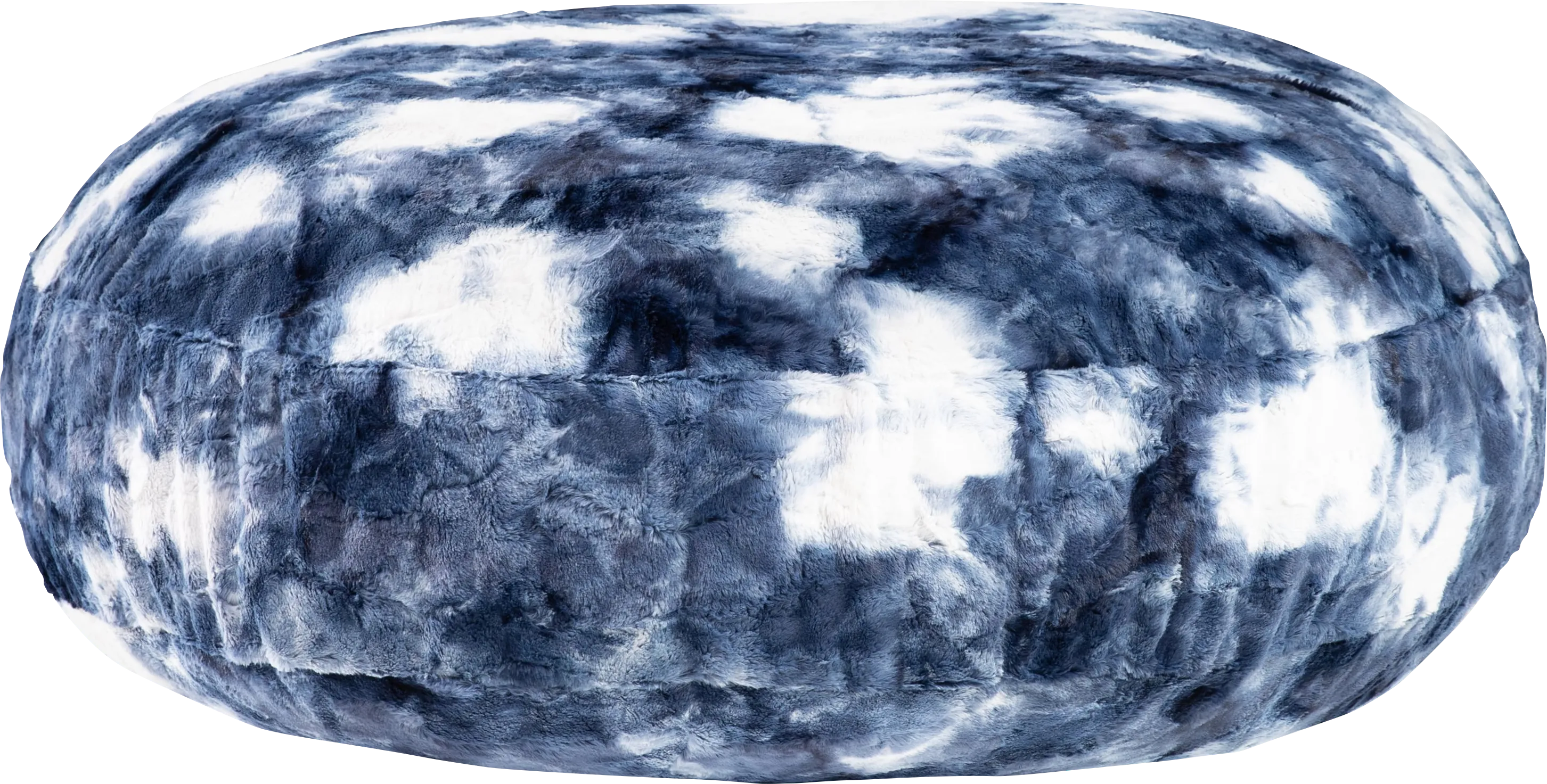 Kids Brogton Blue White Bean Bag Chair - Thumbnail - Image 1