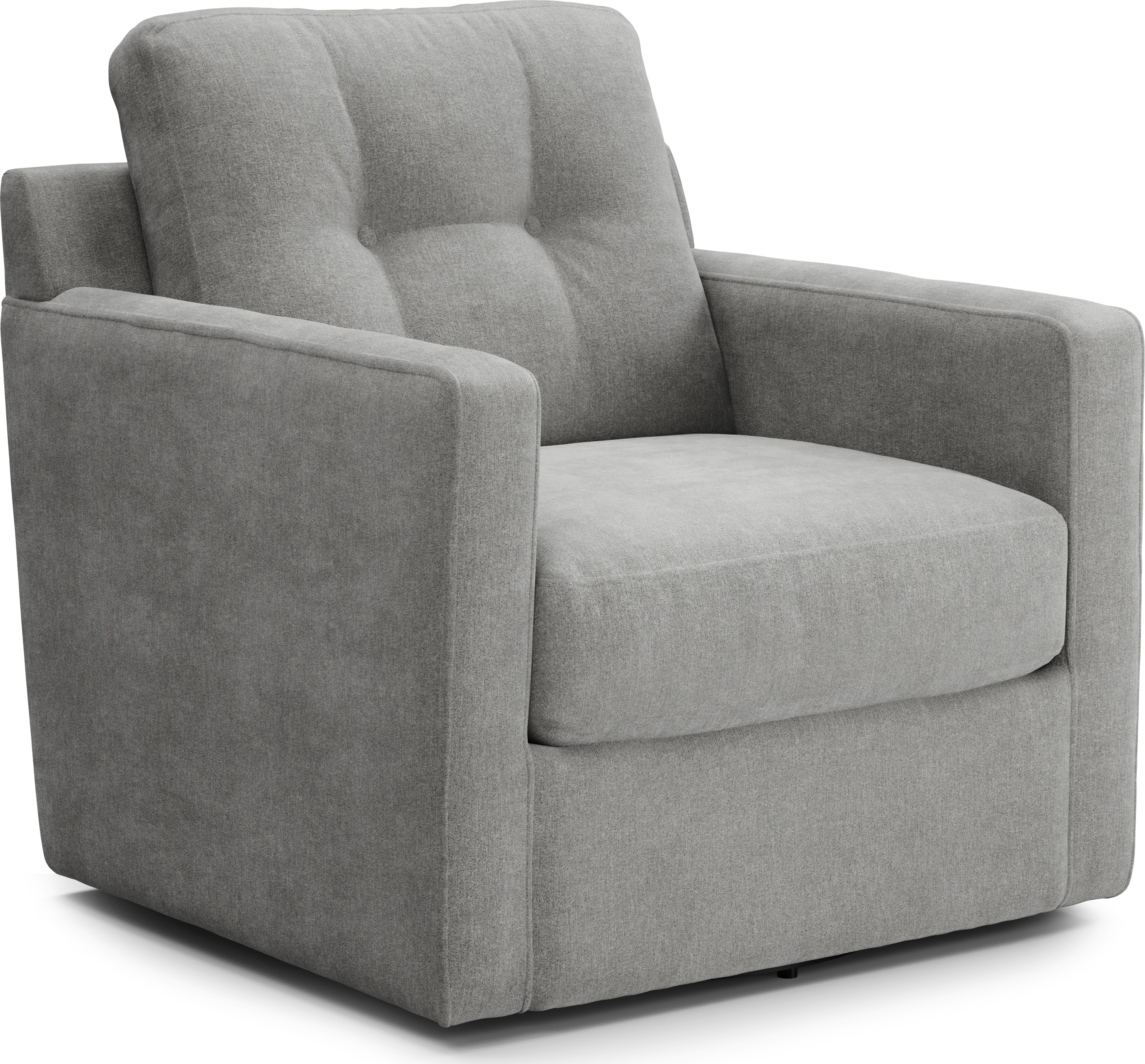 ModularOne Gray Swivel Accent Chair - Thumbnail - Image 1