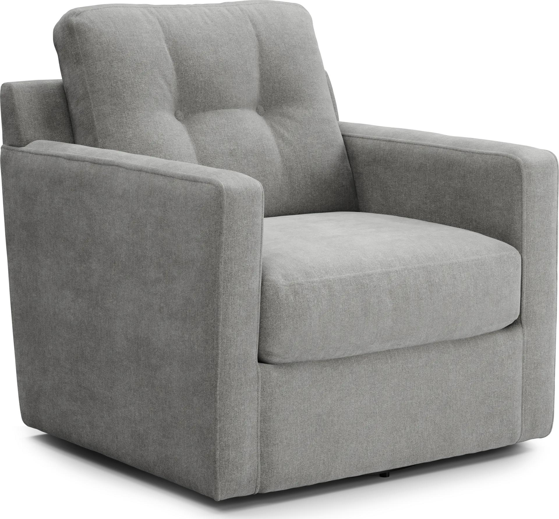 ModularOne Gray Swivel Accent Chair - Image 1