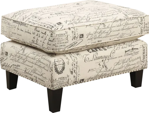 Bazemore Off-White Ottoman