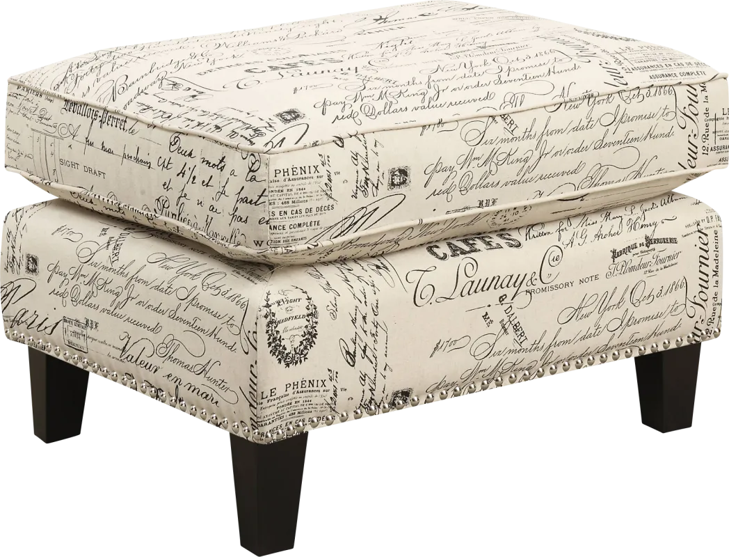 Bazemore Off-White Ottoman