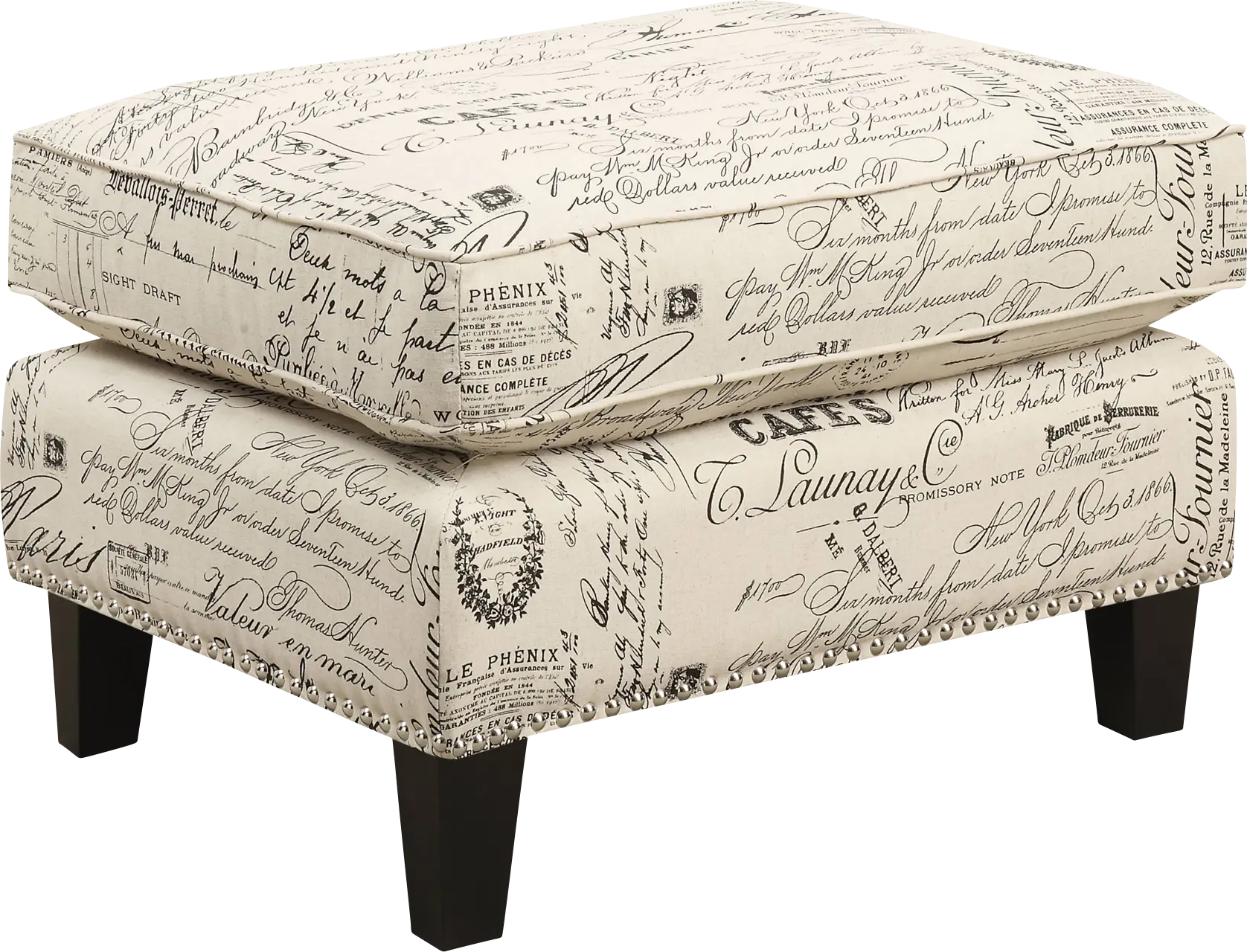 Bazemore Off-White Ottoman