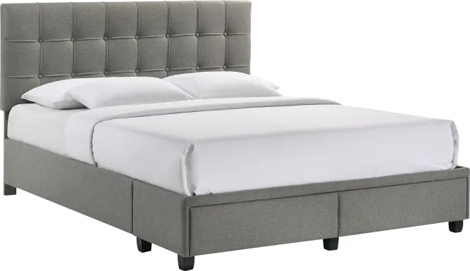 Burchell Gray Queen Platform Storage Bed