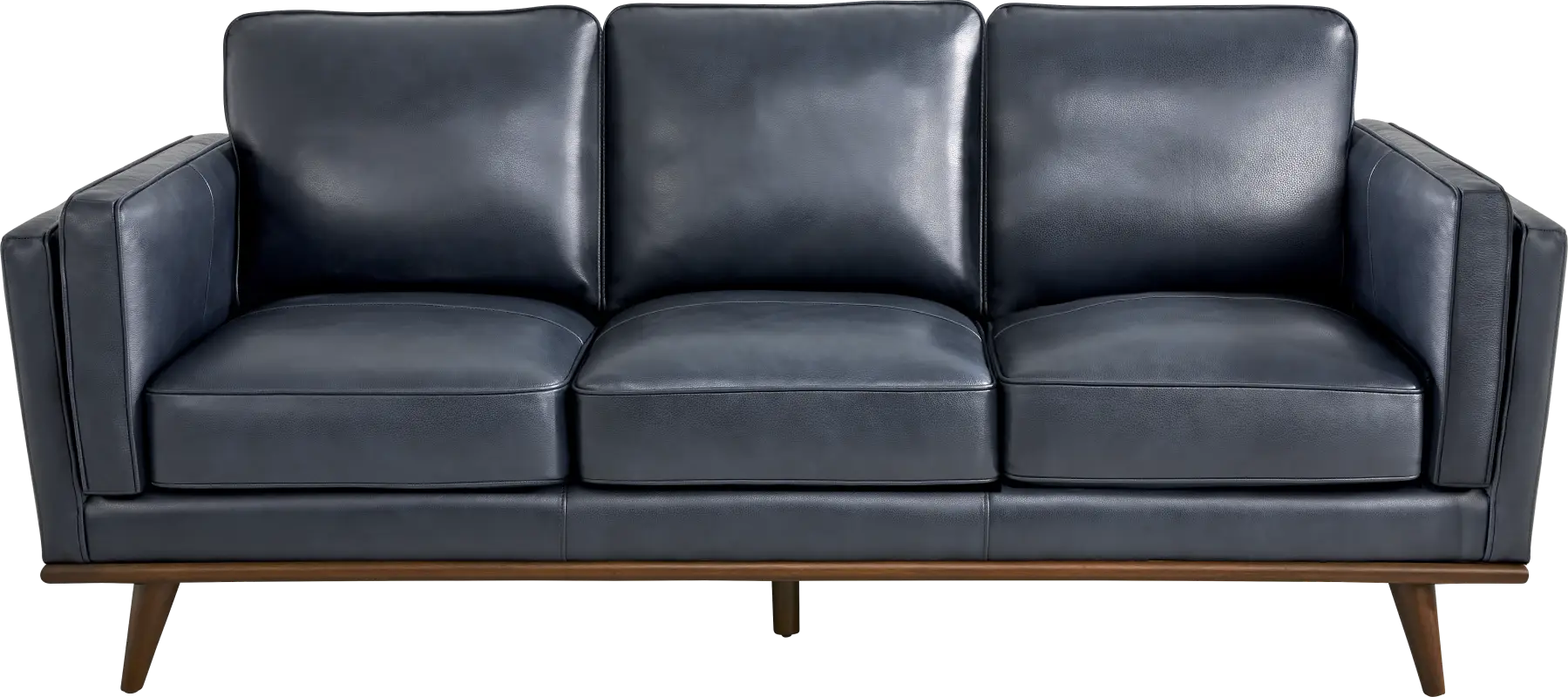 Cassina Way Navy Leather Sofa