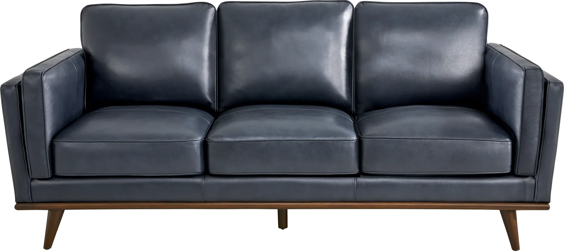 Cassina Way Navy Leather Sofa
