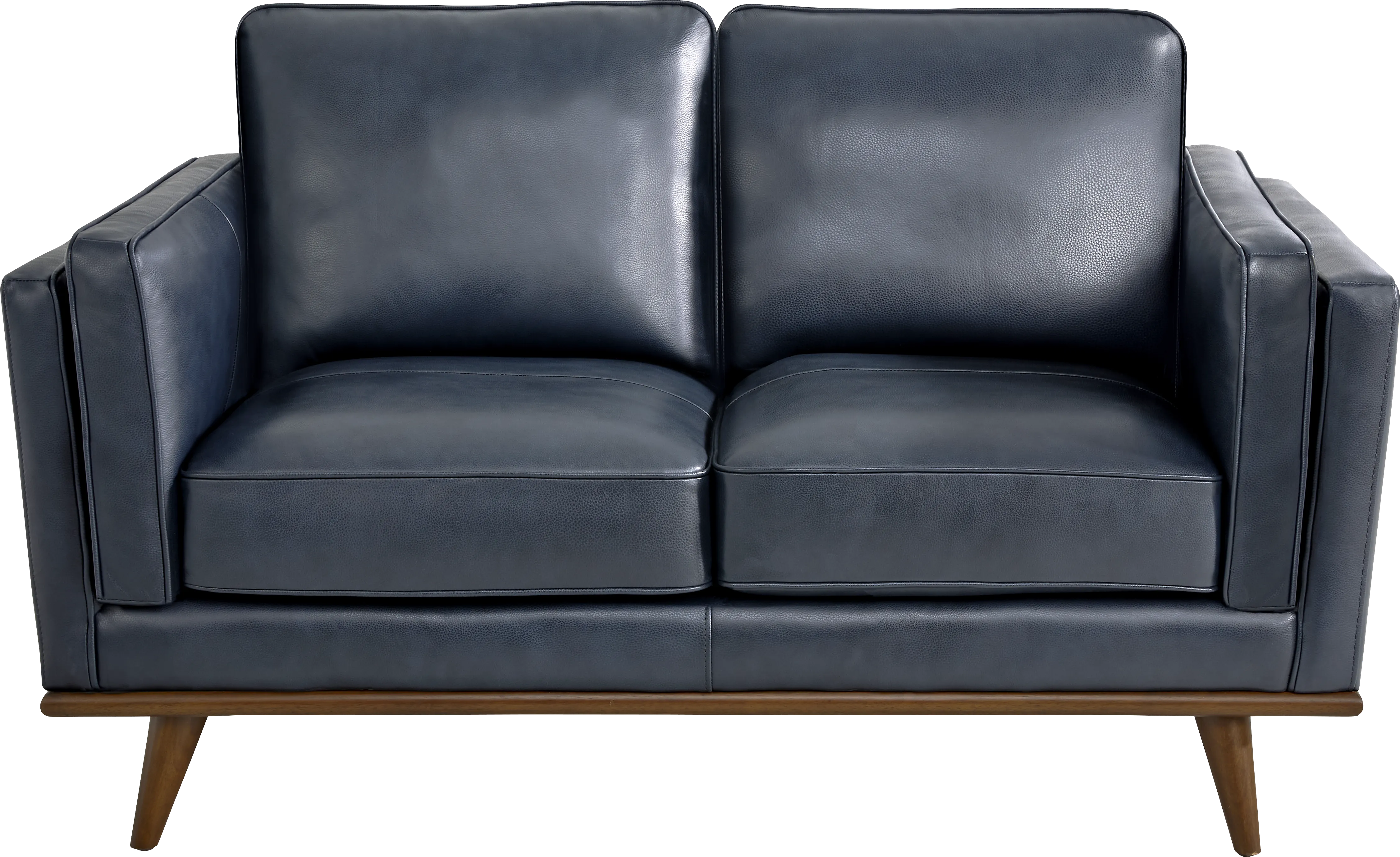 Cassina Way Navy Leather 3 Pc Living Room - Thumbnail - Image 4