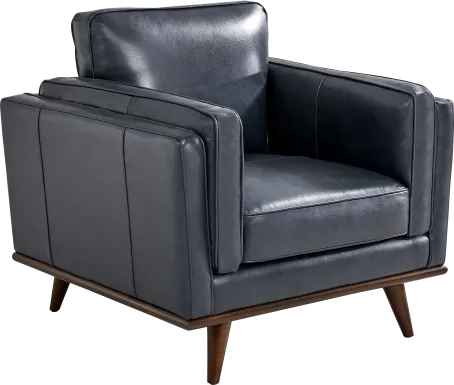 Cassina Way Navy Leather Chair