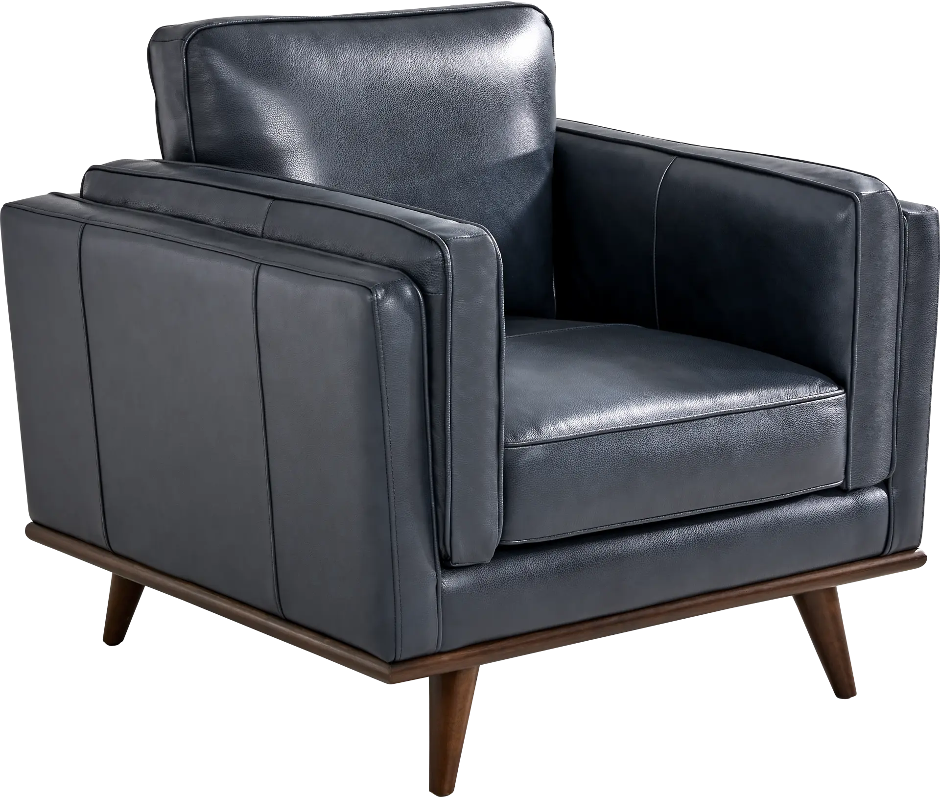 Cassina Way Navy Leather Chair