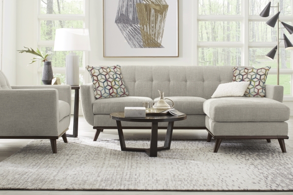 East Side Sand Chaise Sofa