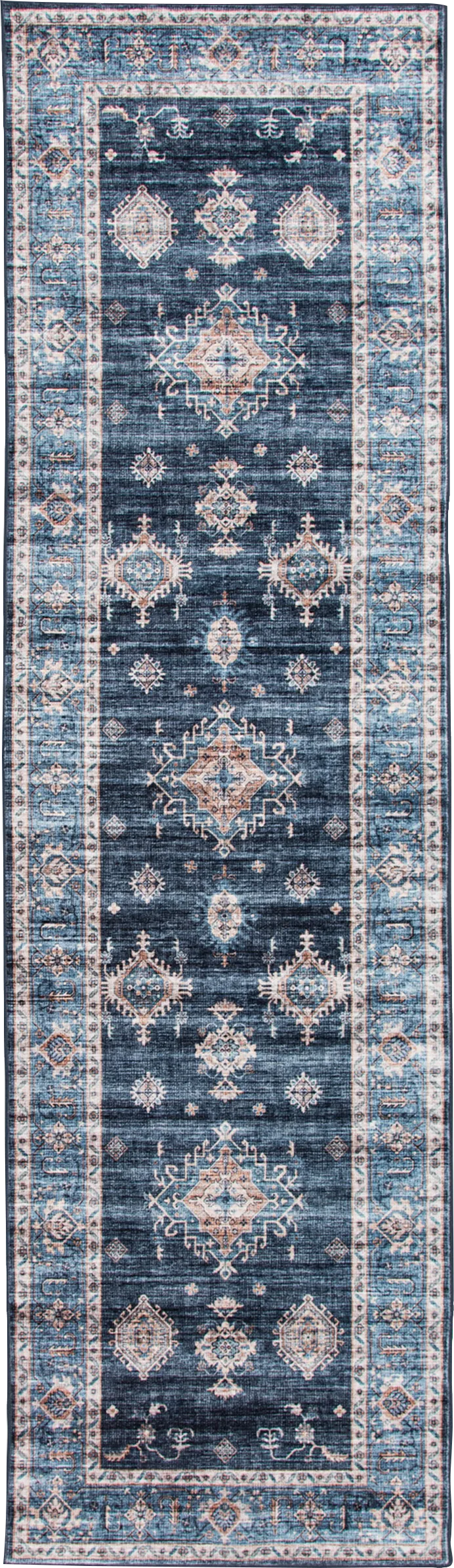 Foutch Navy 2'3 x 7'6 Rug - Thumbnail - Image 1