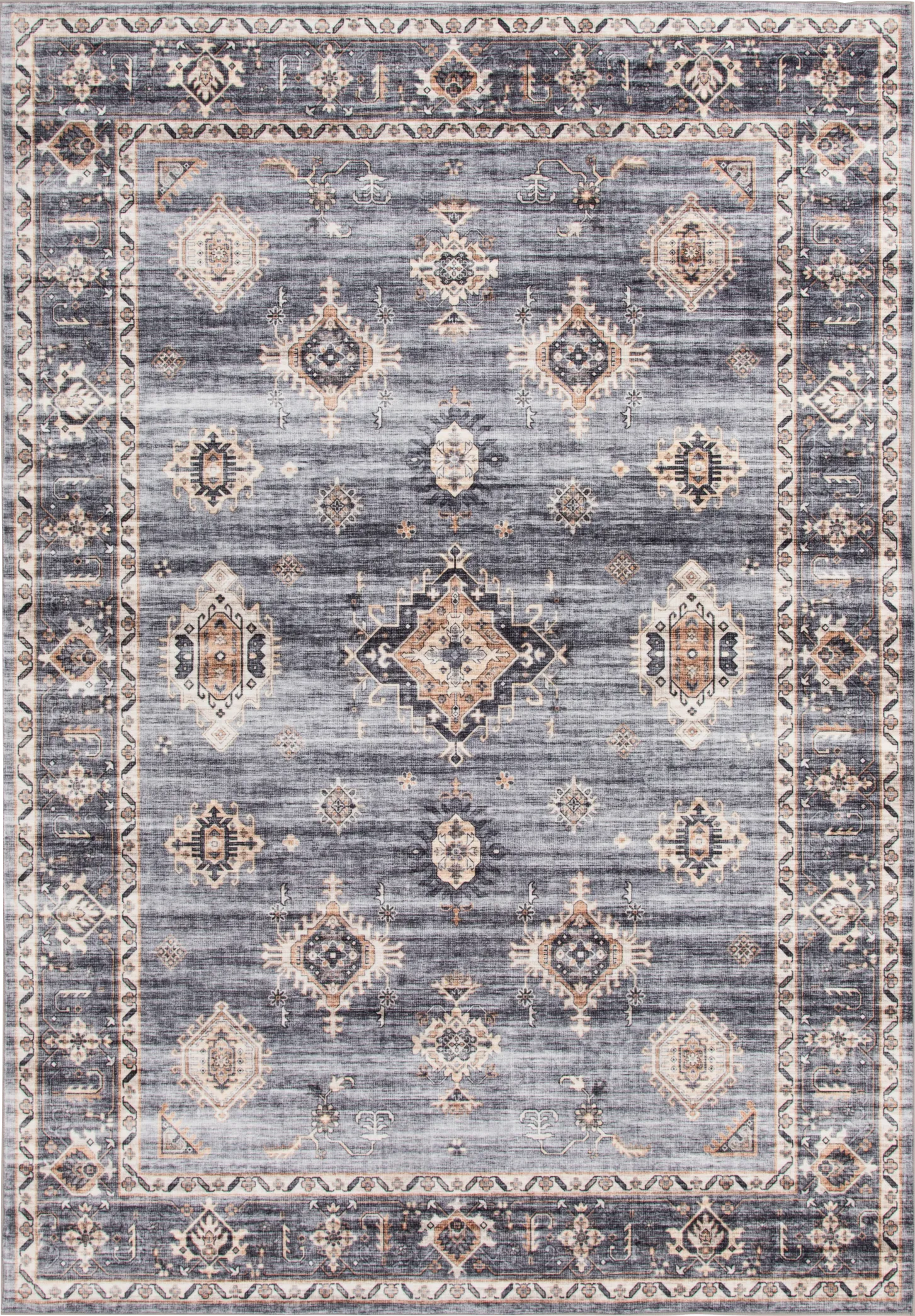 Kinniard Gray 7'5 x 9'5 Rug - Thumbnail - Image 1