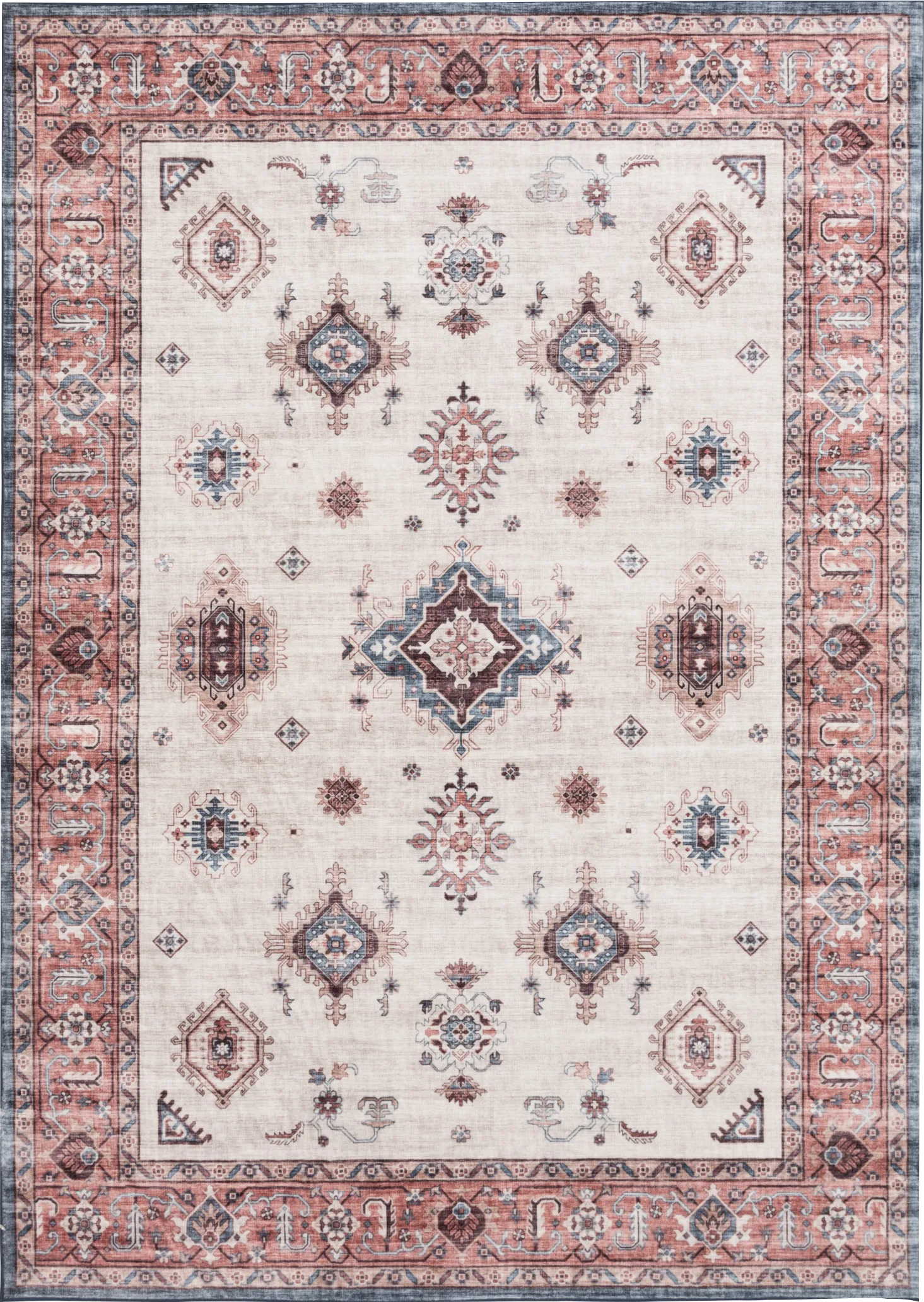 Kinniard Red 7'5 x 9'5 Rug - Thumbnail - Image 1