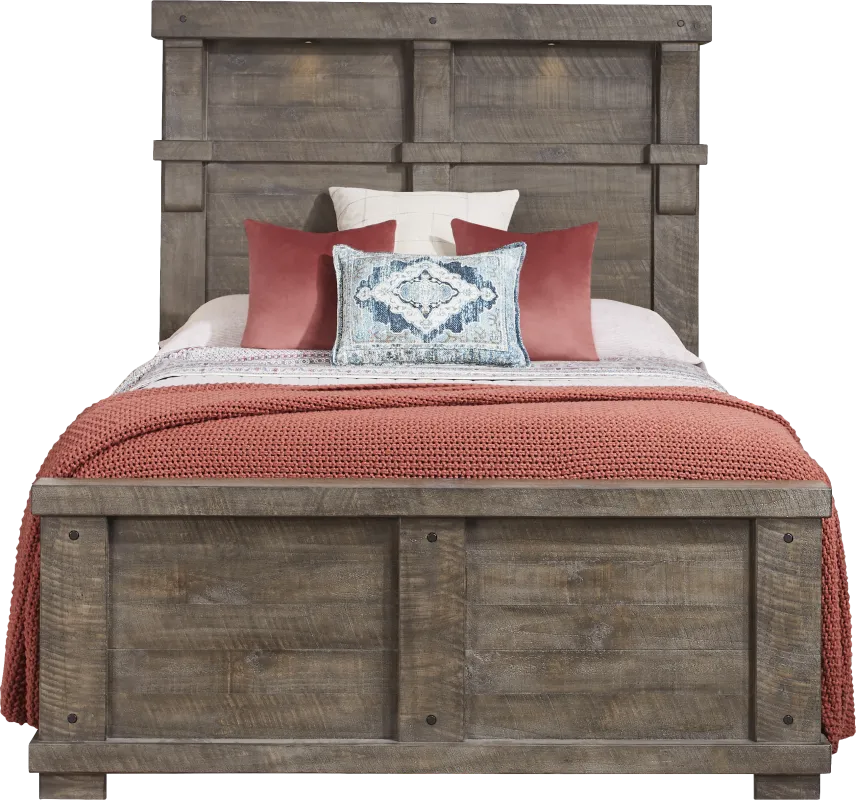 Bretten Crossing Gray 3 Pc King Panel Bed